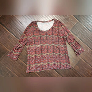 Cato Womens Stretchy 3/4 Sleeve Top XL